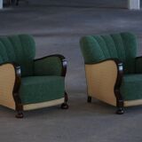 Pair of Art Deco lounge chairs, made by a Danish cabinetmaker, 1940s.