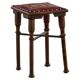 Almue Scandinavian Stool in Wood and Fabric, Late 19th Century