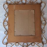 Rattan and cane mirror