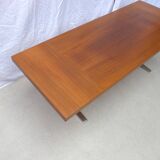 Teak and chrome coffee table
