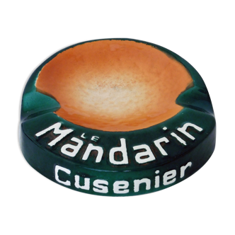 Advertising ashtray "mandarin" cusenier in earthenware
