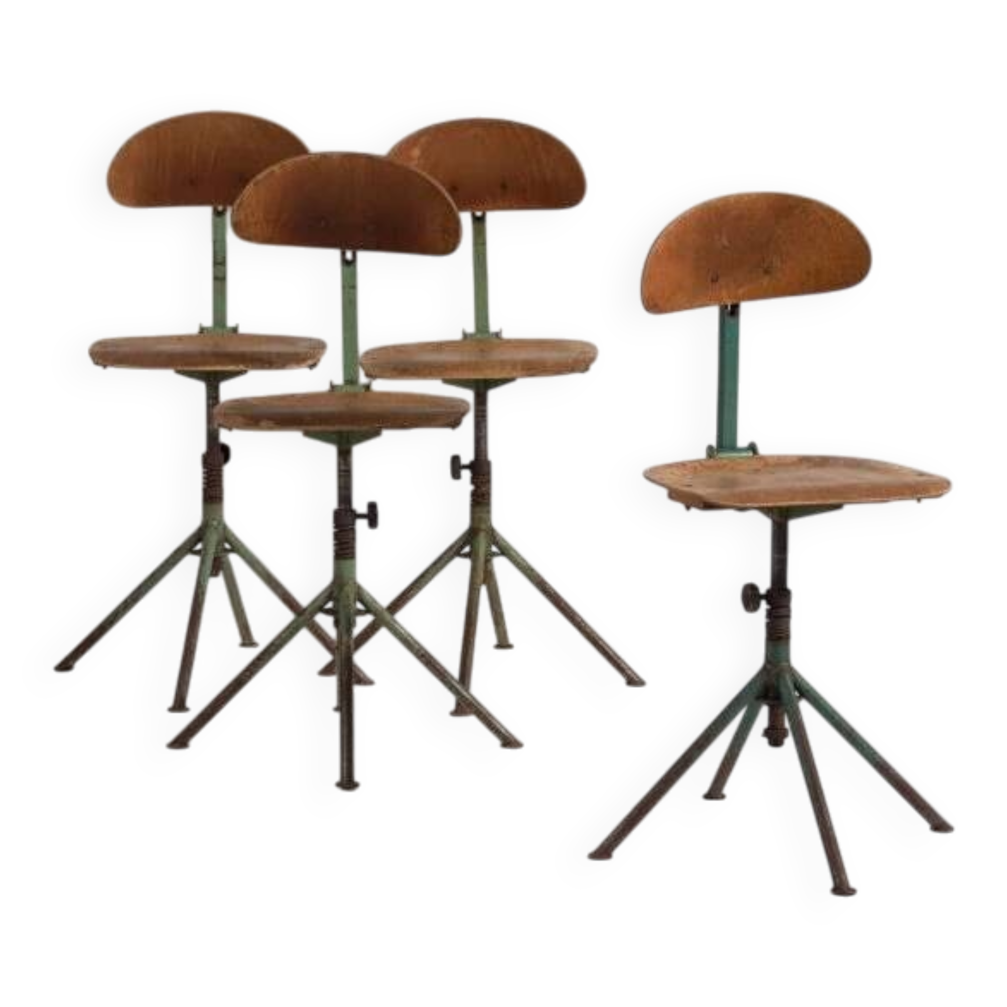 Vintage swivel chairs (c.1950). Set of 4 pieces #2