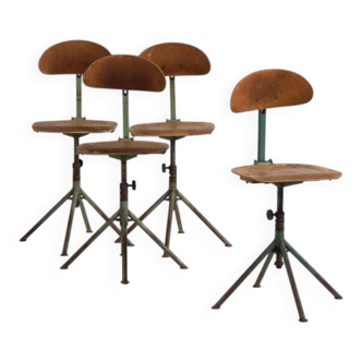 Vintage swivel chairs (c.1950). Set of 4 pieces #2