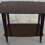 Vintage service cabinet with two trays on wheels