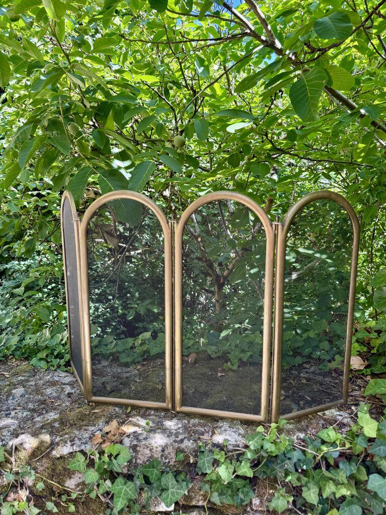 Pare cheminée en laiton période Art Déco
