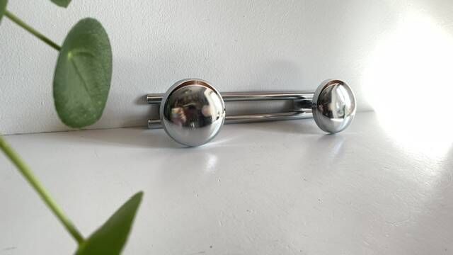 Vintage chrome metal coat stand
