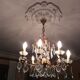 Lustre en bronze et cristal 8 branches