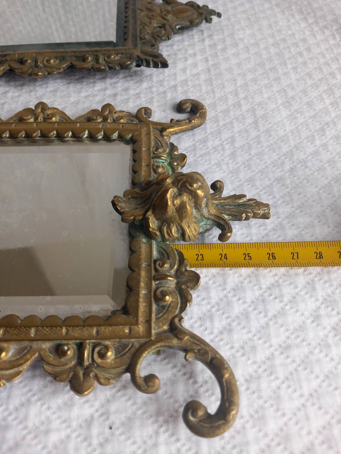 Pair of antique bronze mirrors – Louis XV / Rococo style – 19th century