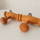 Small vintage wall-mounted coat rack with chinoiserie design