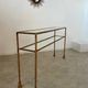 Antique console table in twisted gilded brass and glass Italian design from the 60s vintage table