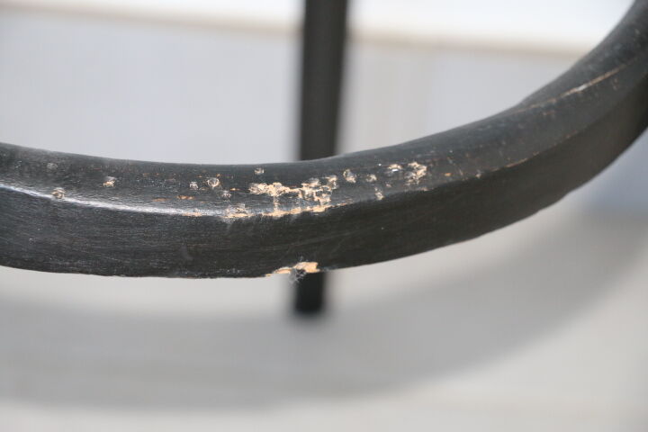 2 black baumann stools 785mm