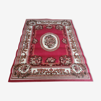 Tapis vintage rouge,  1m62 x 2m15