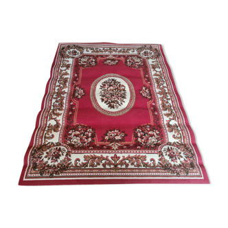 Tapis vintage rouge,  1m62 x 2m15