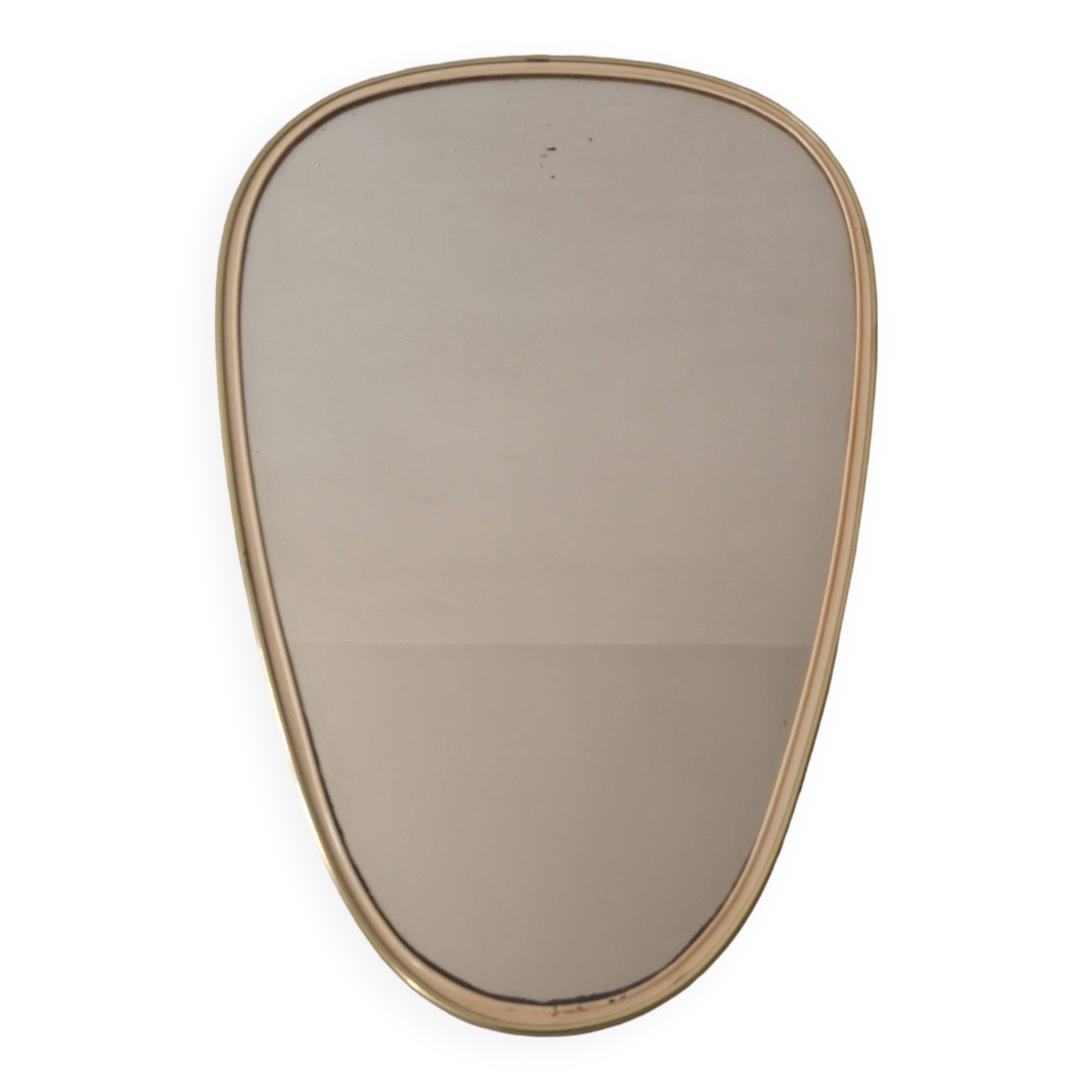 Asymmetrical oval rearview mirror vintage 1960