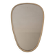 Asymmetrical oval rearview mirror vintage 1960