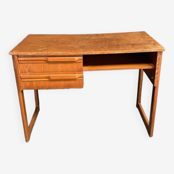 Small Scandinavian desk 1960 two drawers one tray