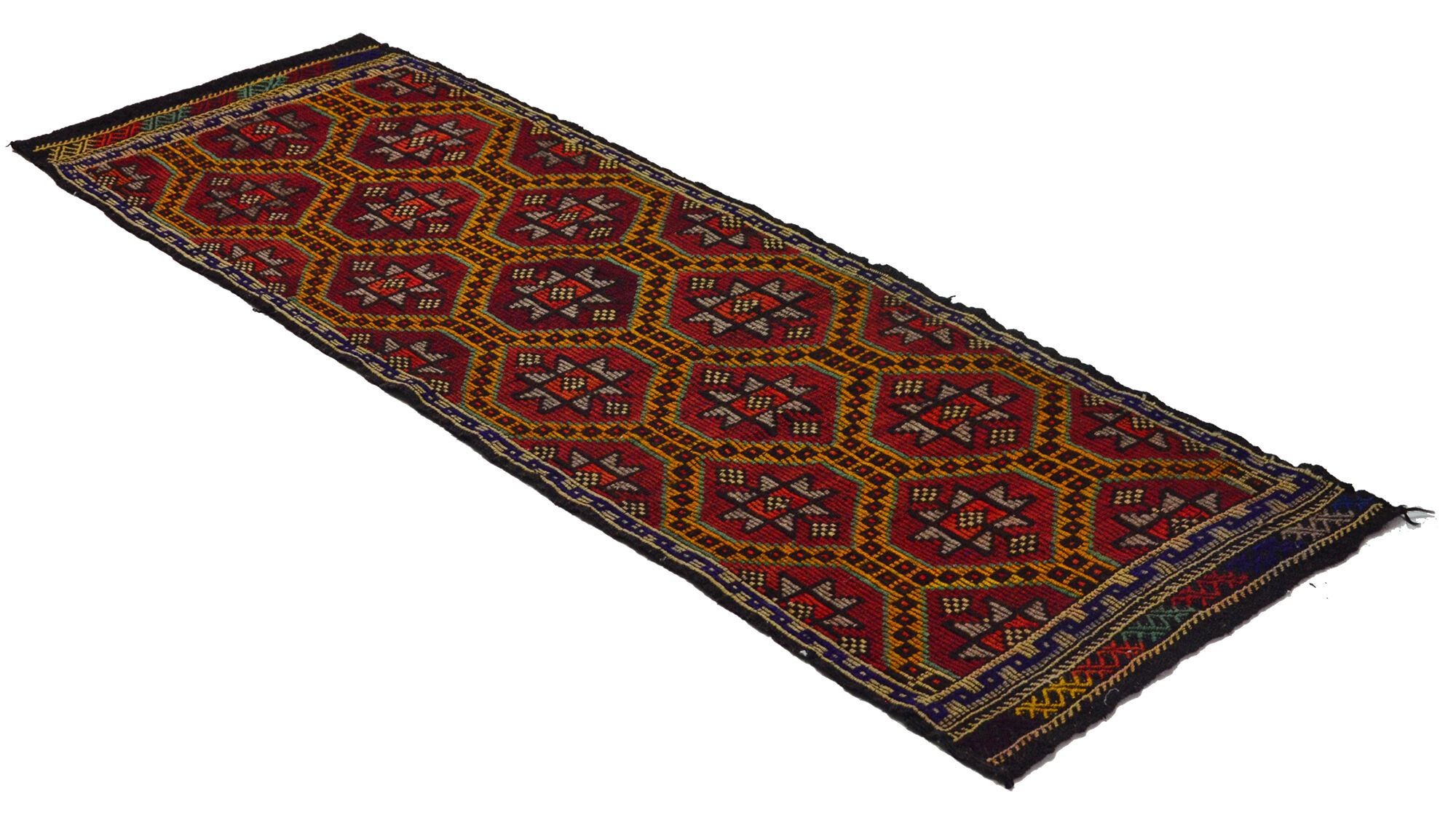 Anatolian handmade kilim rug 236 cm x 84 cm