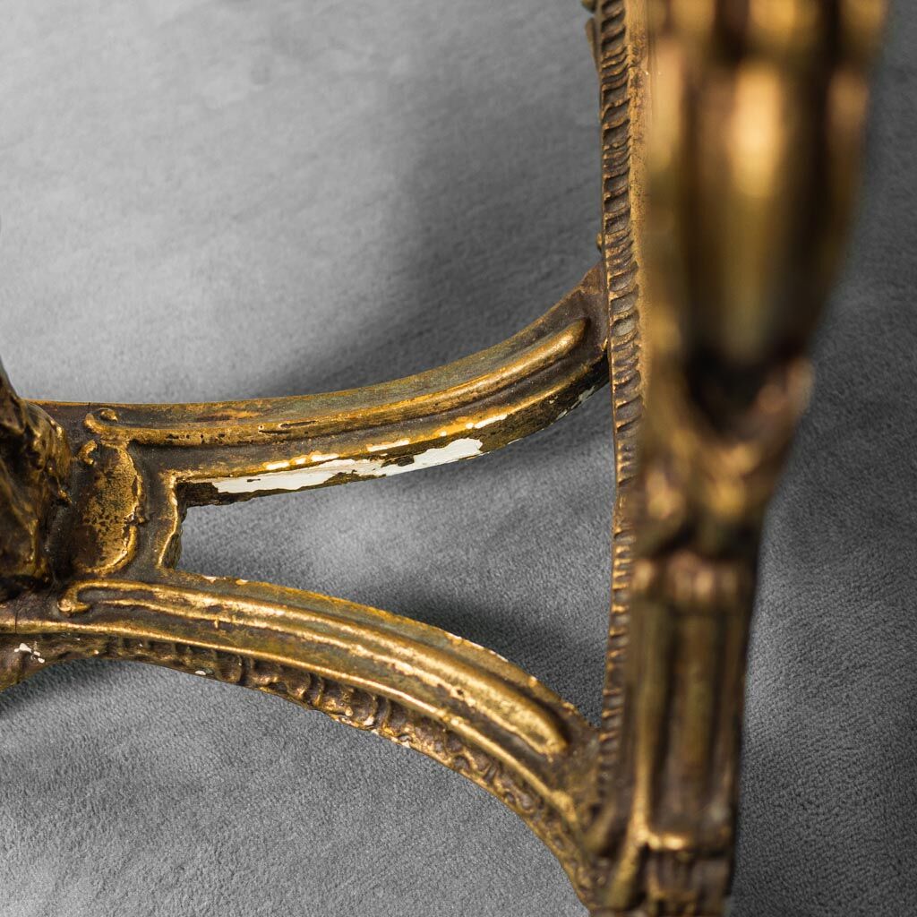 Console in marble gold leaf 50s vintage modern