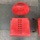 Vintage Italian postmodern folding chair Charlie by Carlo Bimbi & Nilo Gioacchini for Segis, 1980s, set of 3.