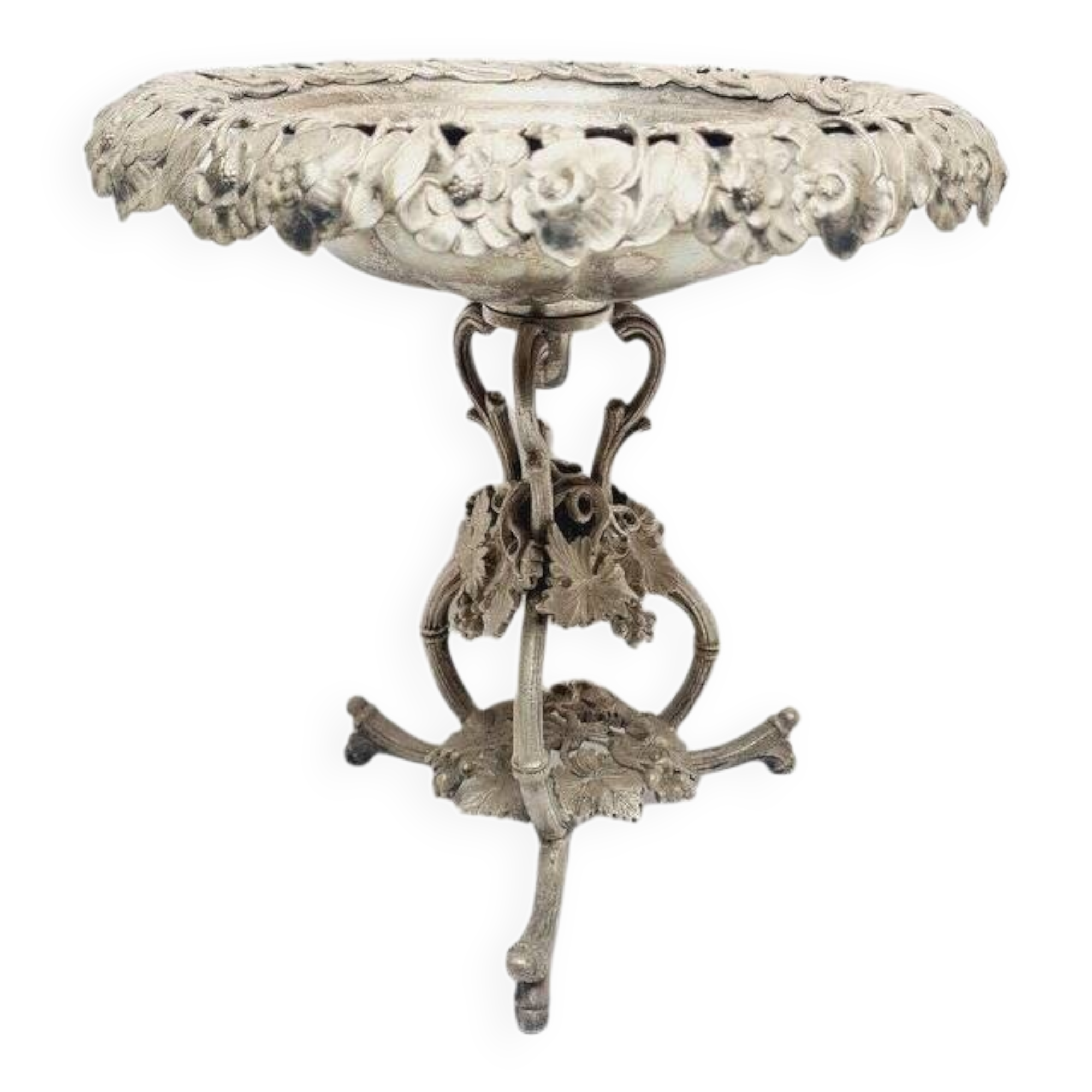 Coupe sur pied Biedermeier de Fraget, années 1890