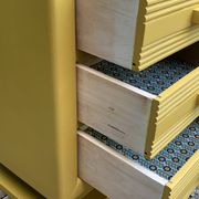 Ochre yellow Art Deco chest of drawers