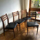 Series of four Scandinavian ash chairs