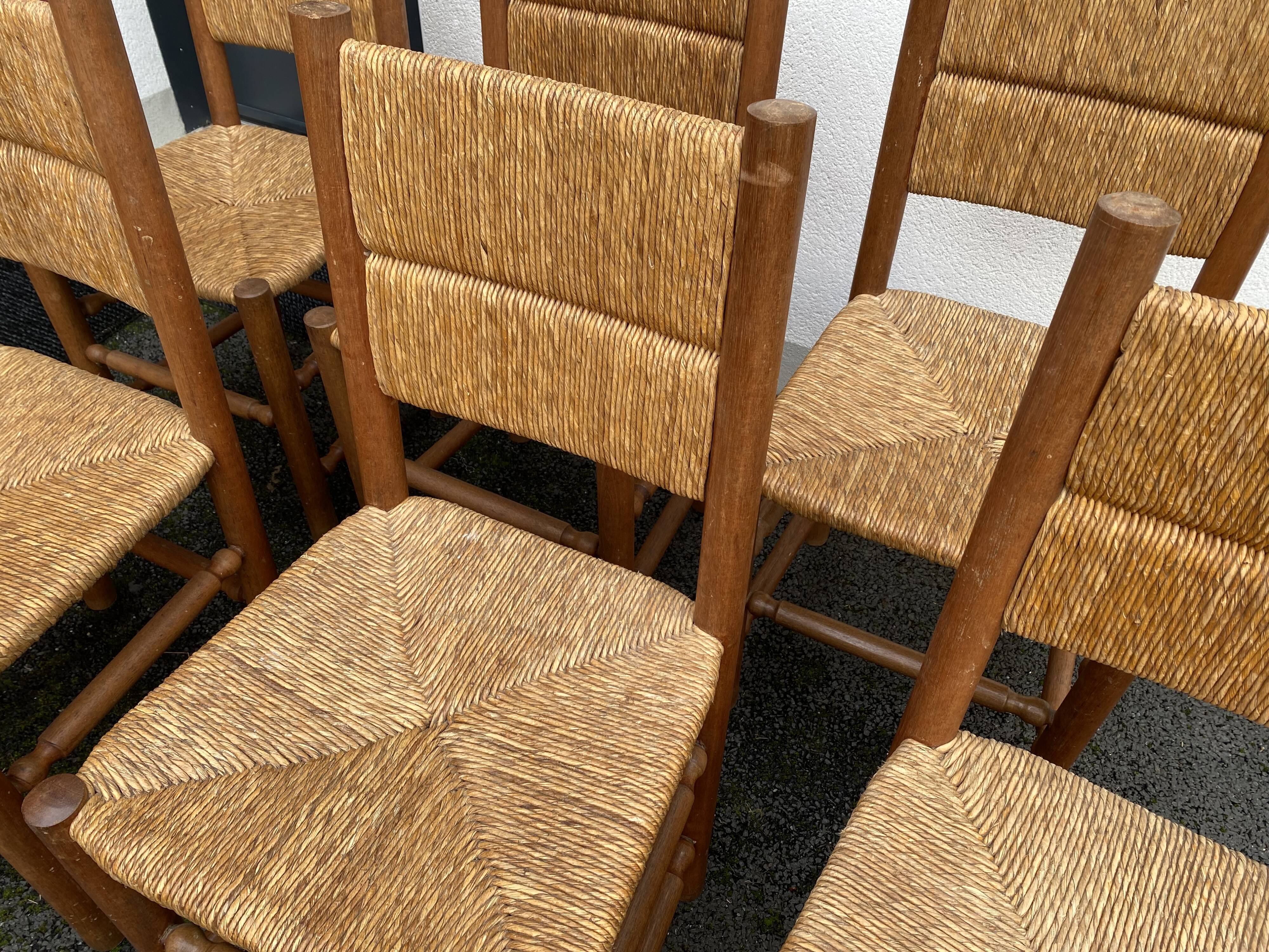Suite of 6 mulched chairs 70s-80s