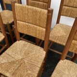 Suite of 6 mulched chairs 70s-80s