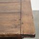 Antique oak table from the 19th century with a walnut top for 6 to 8 people