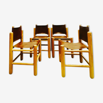 4 chairs by knud friis & elmar moltke nielsem circa 1960