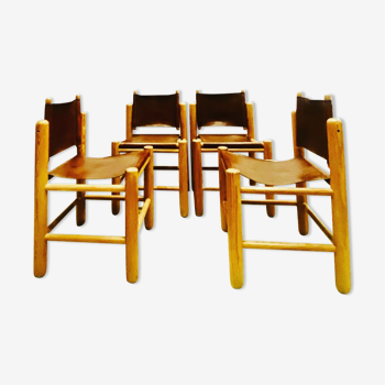 4 chaises de knud friis & elmar moltke nielsem circa 1960