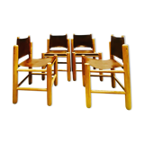 4 chaises de knud friis & elmar moltke nielsem circa 1960