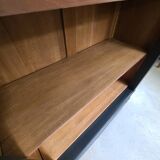 Old black oak bookcase drawer storage unit dresser shelf cabinet of curiosities