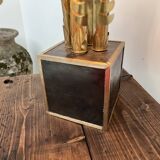 Brass palm tree table lamp with 4 trunks