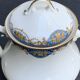 Sugar bowl and milk jug, PP Limoges France, white porcelain art deco