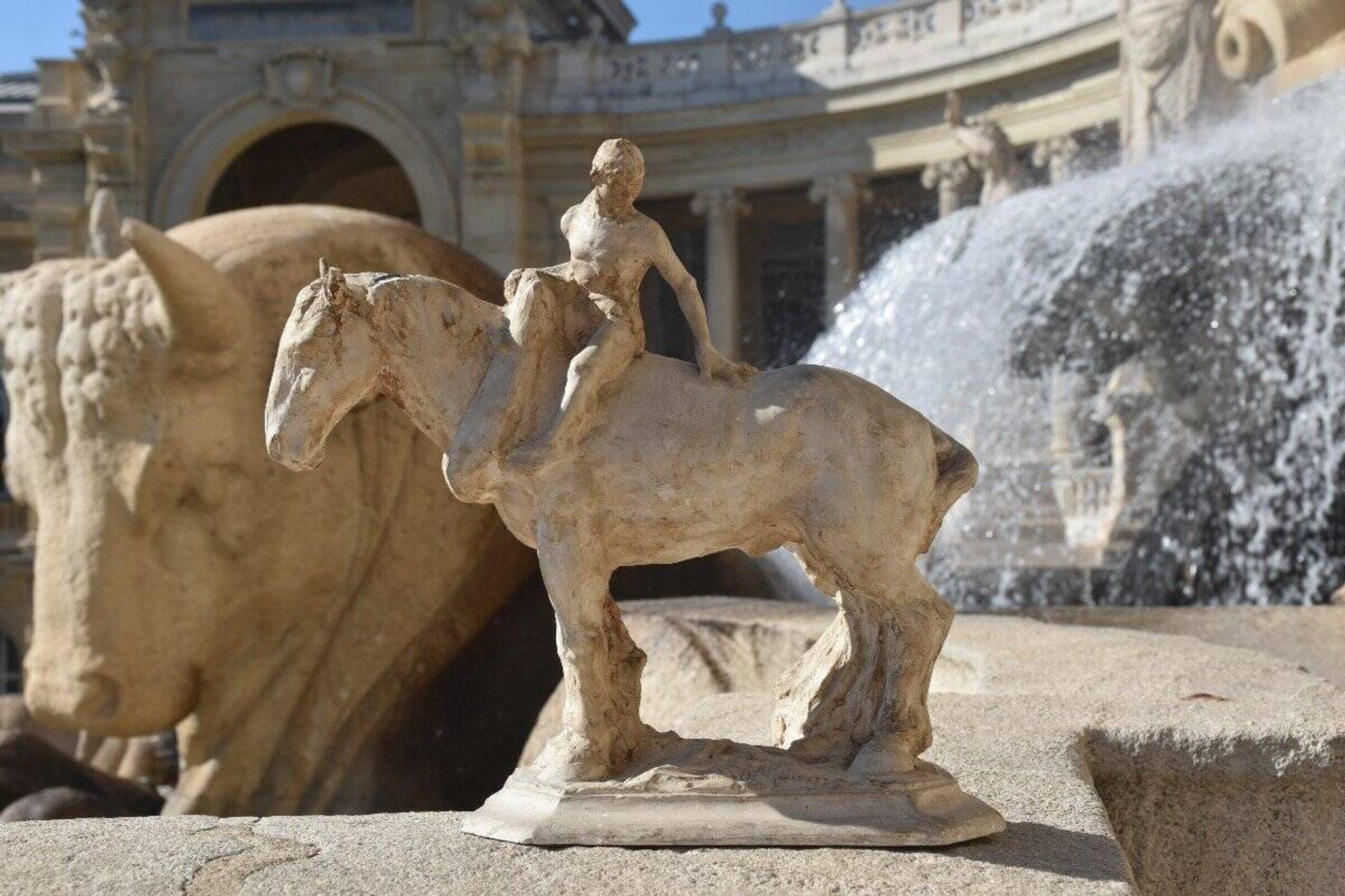 François Antoine Roume, Man riding a workhorse, around 1935