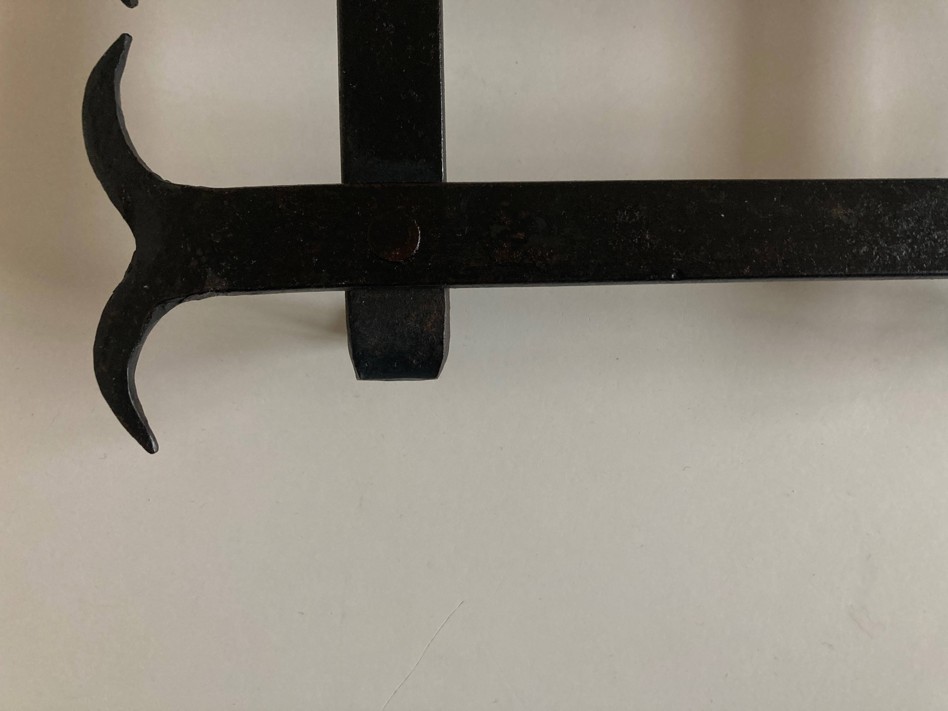 Riveted wrought iron trivet dlg Atelier Marolles 1960