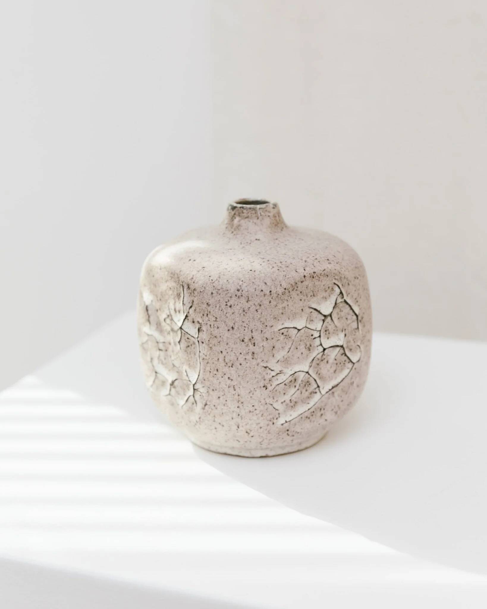 Beige Ceramic Vase by Heiner Hans Körting Studio, 1970s German Dornburg Studio Pottery