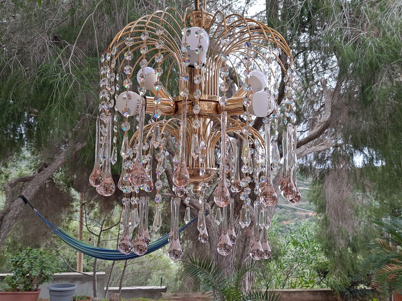 Vintage  Murano Waterfall Chandelier