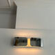 Vintage chromed metal wall lamp, France 1980