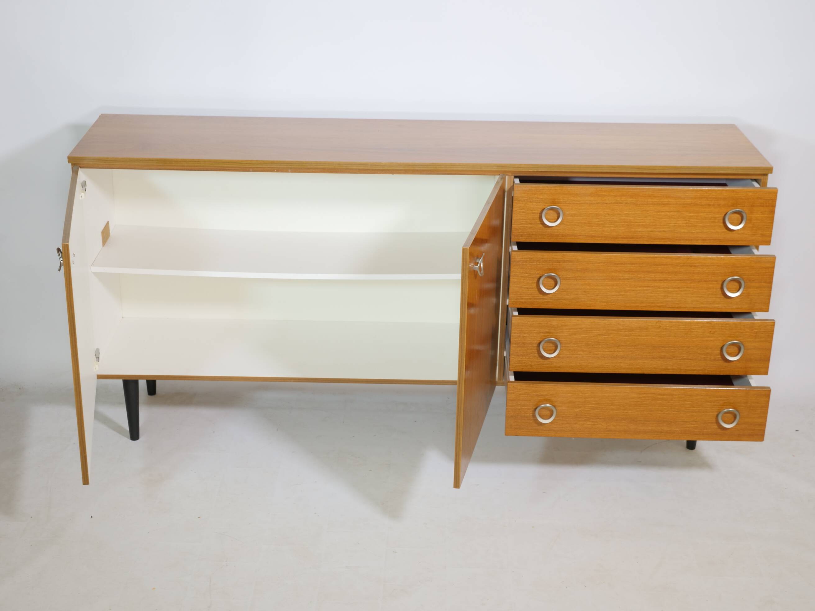 Teak vintage sideboard chest of drawers mid-century cabinet 60s