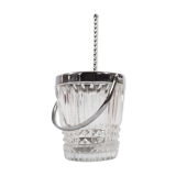 Chrome and glass ice bucket