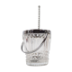 Seau à glace verre et chrome
