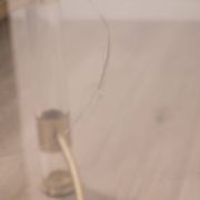 Vintage 70's table in brass and lucite design by sandro petti for metalarte