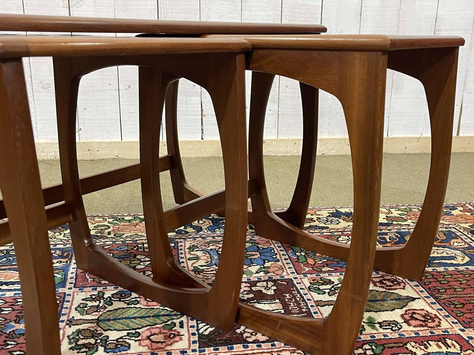 English teak nesting tables from the 70s