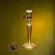 Solid brass table lamp with parchment effect shade – 1950s-60s