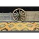 1970s Vintage Turkish Hand-Knotted Wool Cotton Orange Runner Rug 92x390