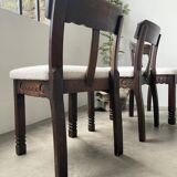 Set of 6 brutalist chairs from the 1940s