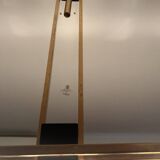 3-light ceiling light, in opaline and brass Maison Arlus 1950