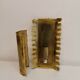 Brutalist flame cut brass wall lamp, designed by the famous Svend Aage Holm Sørensen Denmark